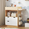 Baby Changing Table Dresser with 2 Drawers and Cabinet - Ergonomic