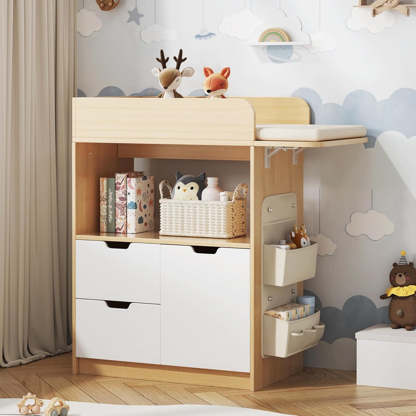 Versatile Baby Changing Table Dresser with Ample Storage Space