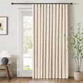 100% Blackout Curtains 96 in Long - Thermal Linen Panel Cream