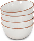 Mora Ceramic Bowls For Kitchen, 28oz - Set of 4 - Durable Stackable