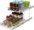 OCG 2 Tier Pull Out Cabinet Organizer (12.5 in W x 21 in D) - Easy