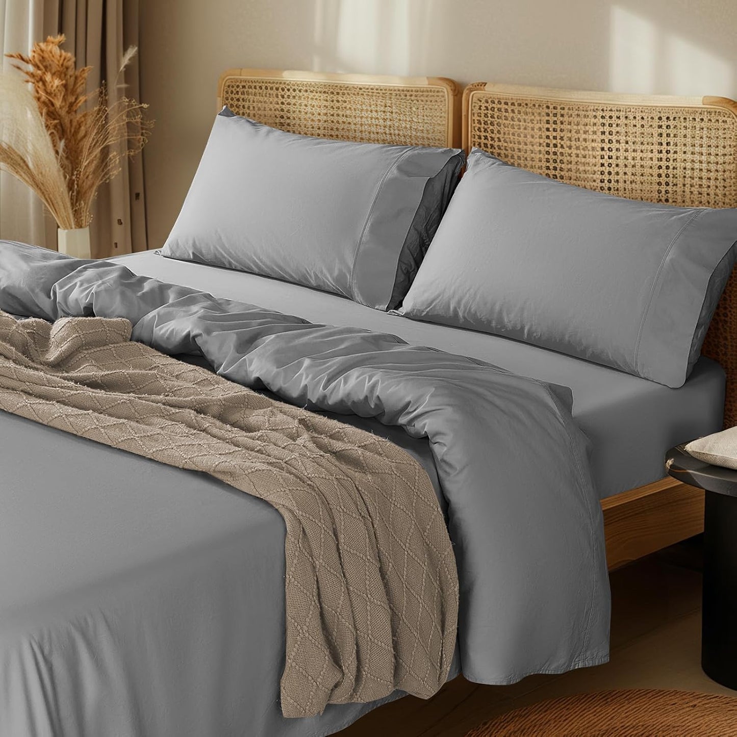 LBRO2M 1000 Thread Count Egyptian Cotton Queen Sheet Set