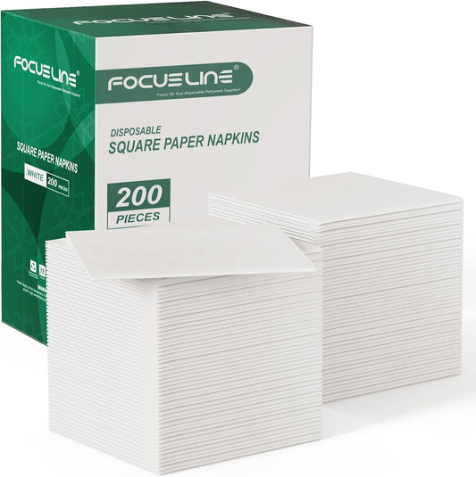 200 Soft Linen-Feel Cocktail Napkins for Events