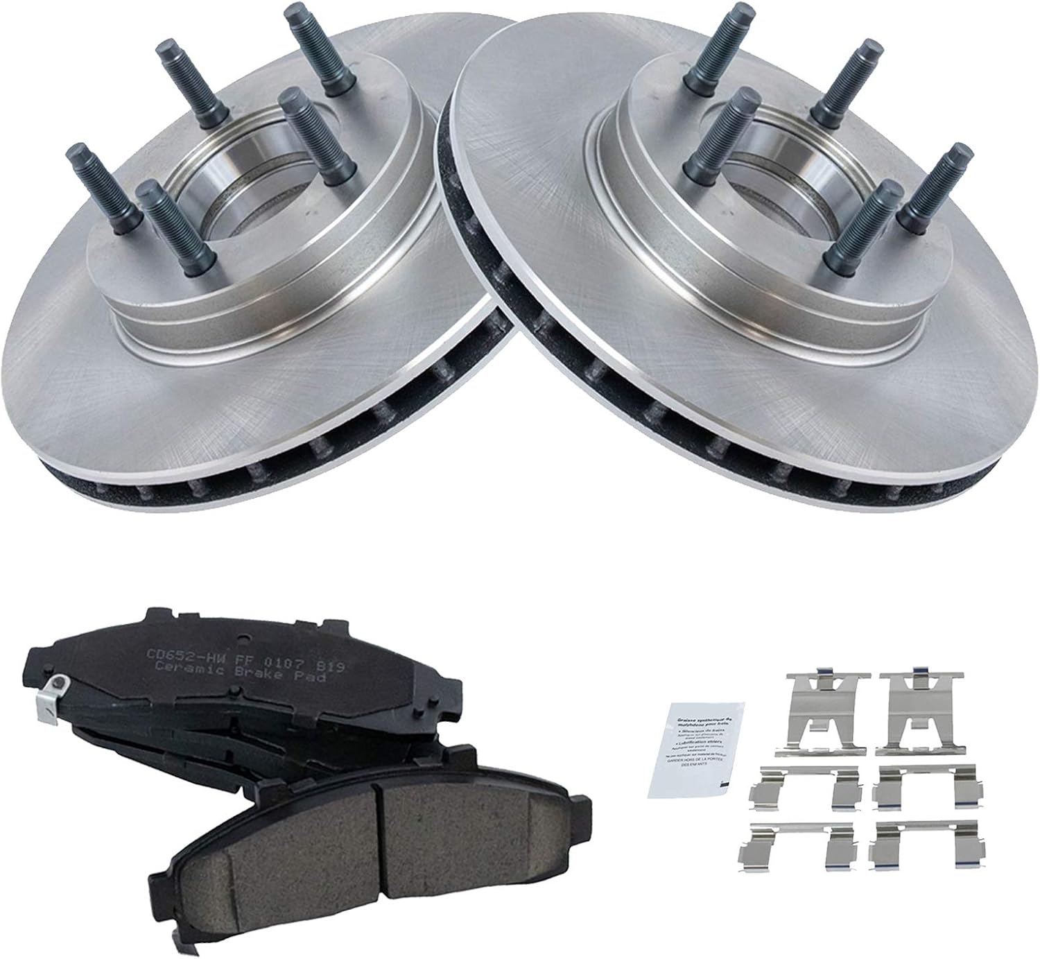 TRQ Front Brake Pad & Rotor Kit for 1995-1997 Ford Ranger
