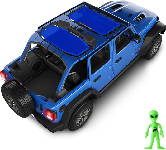 Jeep Wrangler JL Sunshade Blue - UV Protection & Easy Install