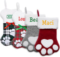Personalized Pet Stockings 5 Pcs - Bone & Paw Embroidered Names