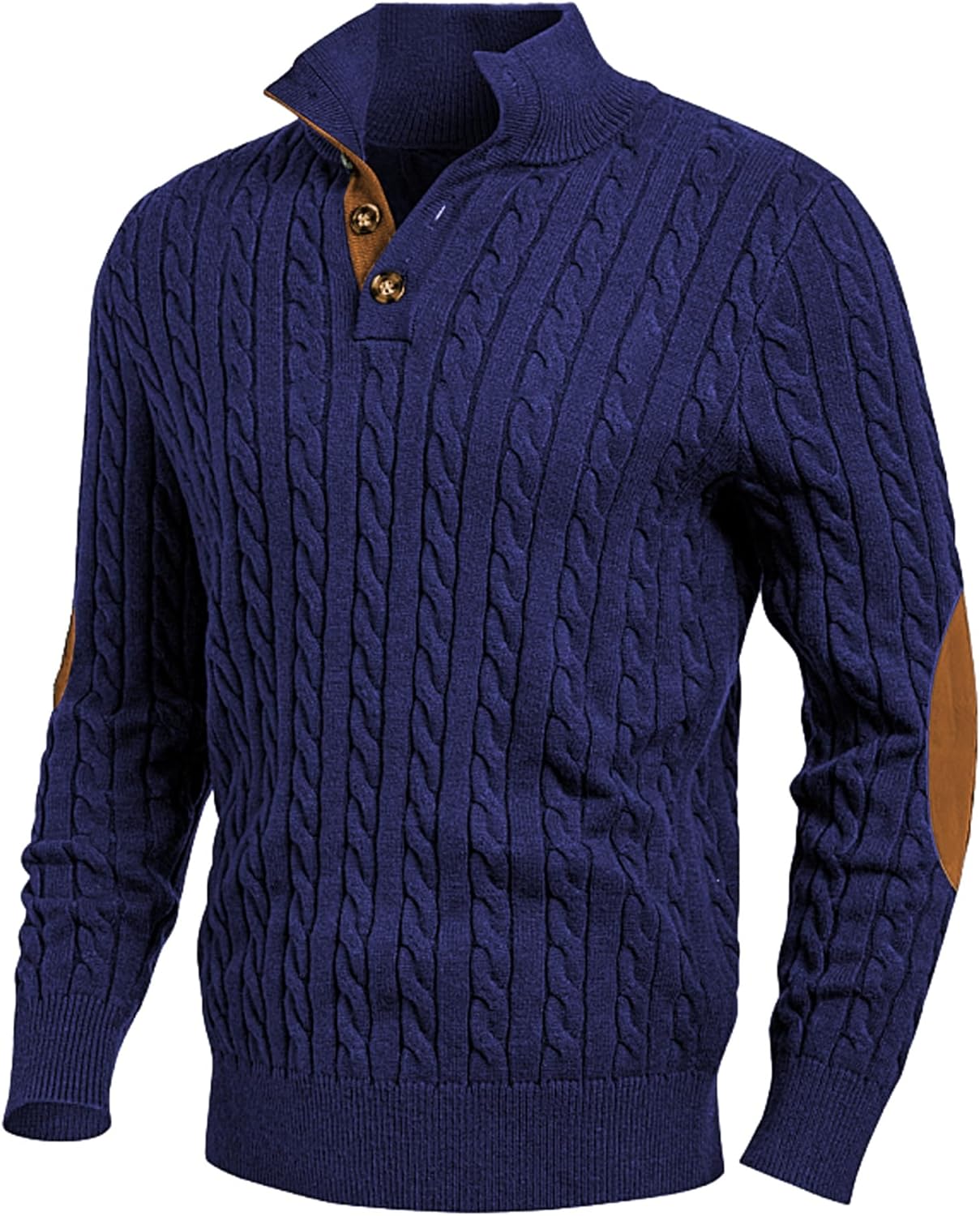 JMIERR Men's Cable Knit Pullover Sweater for Casual Style