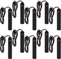 Hoteam 10 Pack 6-Outlet Power Strip Surge Protector - Compact 4 ft