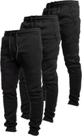 Ultra Performance 3 Pack Fleece Active Tech Joggers for Men Sweatpants