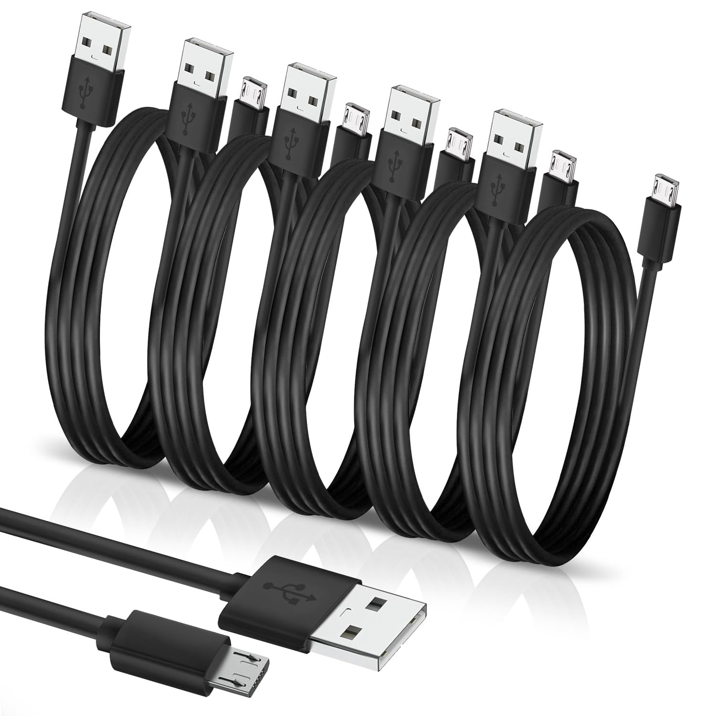 Fast Charge 5-Pack Micro USB Cables by BRENDAZ