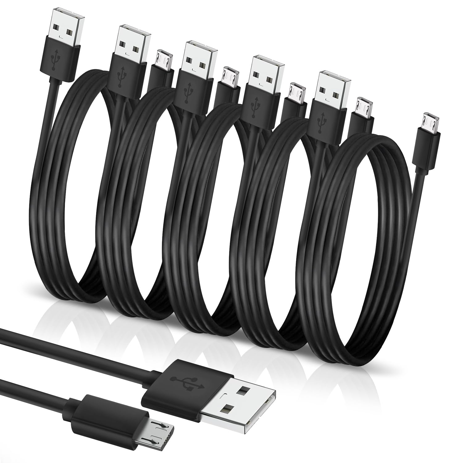 Fast Charge 5-Pack Micro USB Cables by BRENDAZ