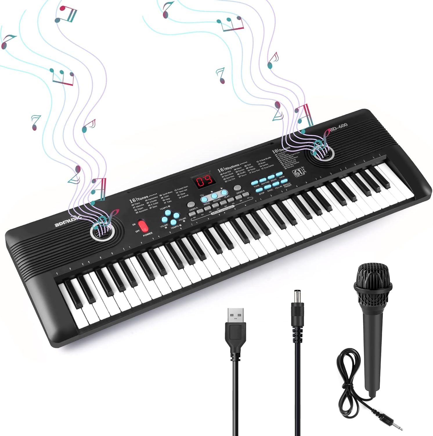 61 Keys Keyboard Piano for Kids - Portable Digital Piano Gift