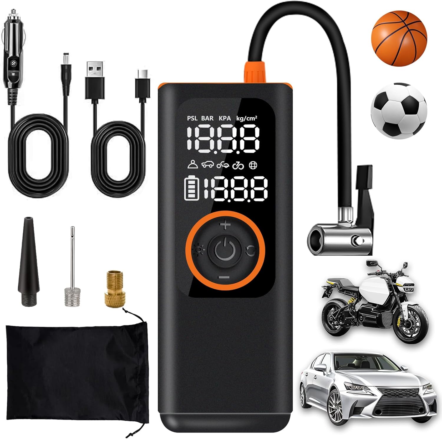 NHYZBXY Portable 150PSI Cordless Tire Pump
