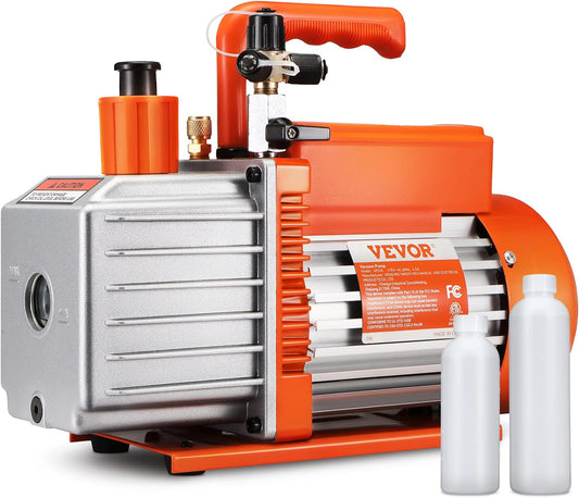 VEVOR 5 CFM 2-Stage Vacuum Pump Air Sparkless Motor - HVAC/Auto Repair