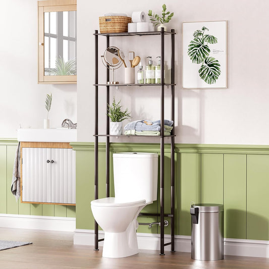 Bamboo Over The Toilet Storage Shelf for Bathroom Organization