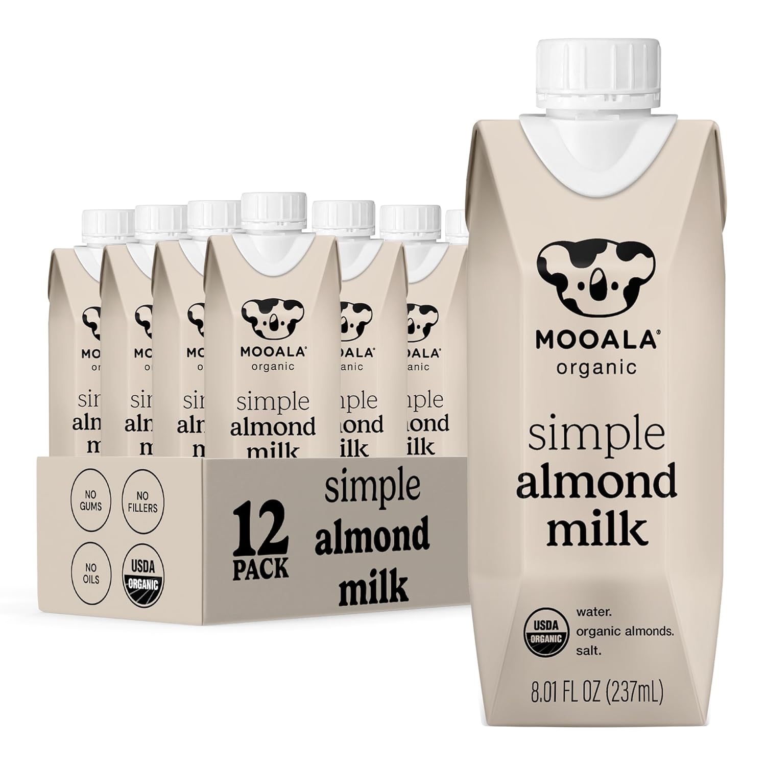 Mooala Organic Simple Almondmilk - Unsweetened Dairy Free Milk