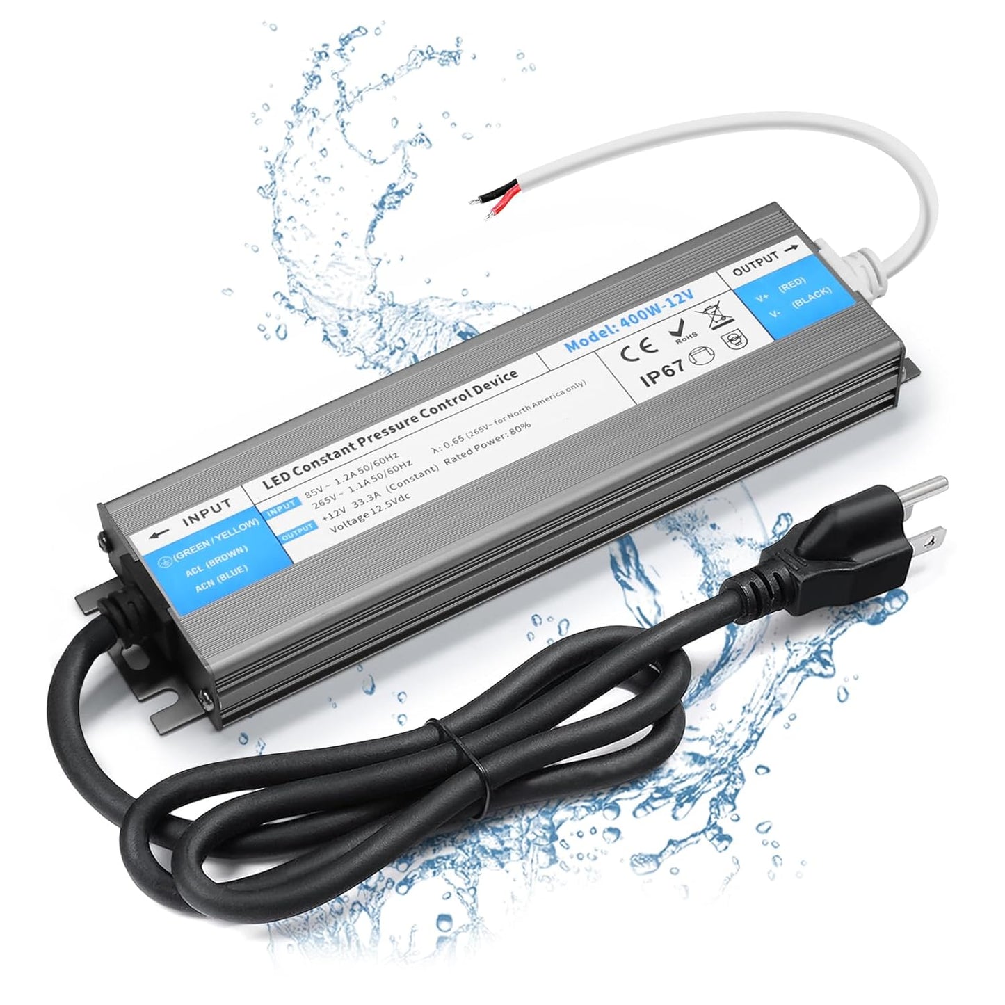 LED Driver 400 Watts Waterproof Power Supply for Outdoor Use