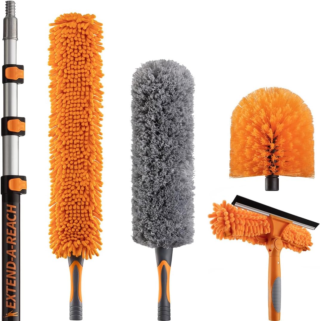 20 Foot High Reach Duster Kit for Easy High Ceiling Cleaning