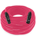 Balanced XLR Cable Male to Female - 150 ft Pink - Clear, Road-Ready