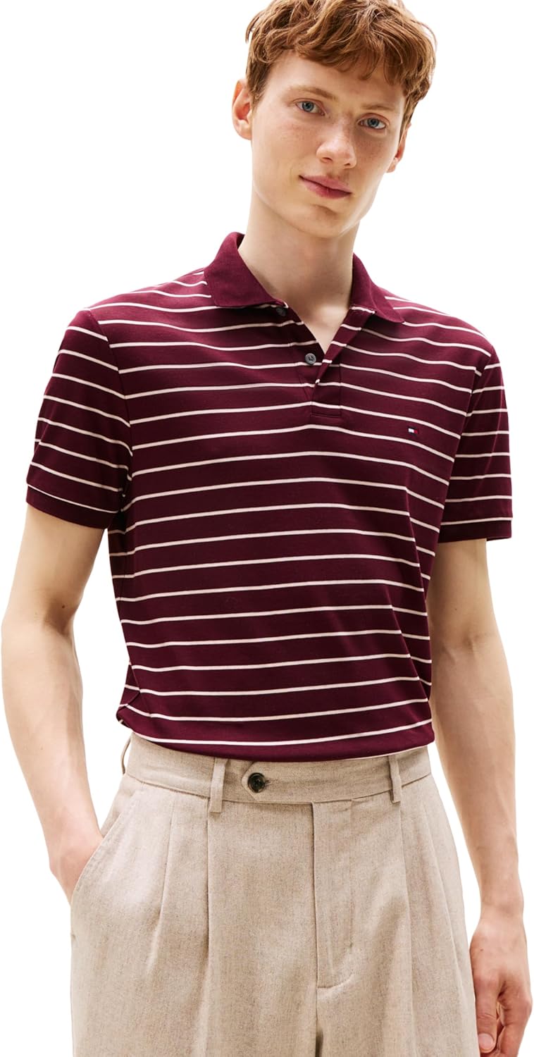 Tommy Hilfiger Mens Liquid Cotton Short Sleeve Polo Shirts