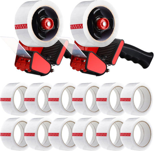 2 Pack Packing Tape Dispenser Gun for Heavy Duty Sealing Tasks