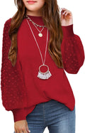 Arshiner Girls Trendy Puff Sleeve Sweater for Fashionable Kids