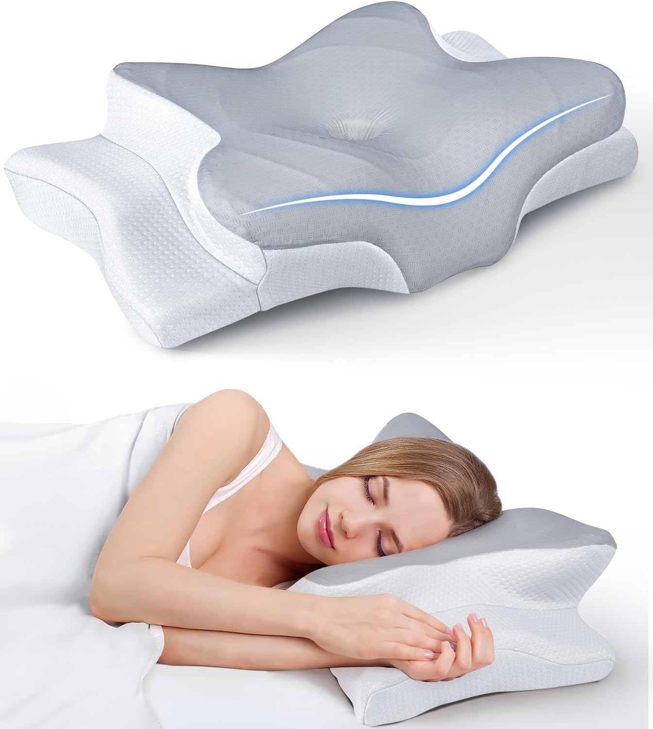 Ultra Pain Relief Cooling Pillow for Neck Support and Comfort