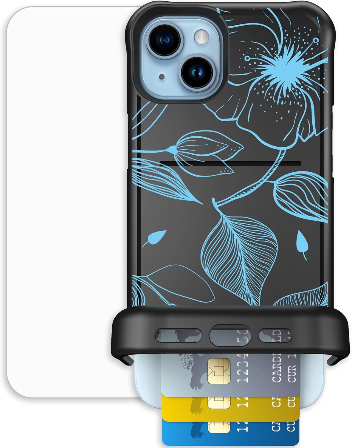 Scooch iPhone 15 Plus Case with Card Holder and Kickstand