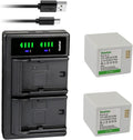 Kastar 2-Pack Battery and LTD2 USB Charger Compatible with Arlo A-2