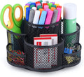 Pen Holder for Desk Rotating Pencil Holder in Black - 360 Access