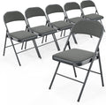 Bonnlo Padded Folding Chairs - Comfy, Durable Steel Frame Set, Indoors & Out!