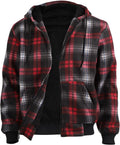 Winter Heavy Warm Sherpa Lined Fleece Plaid Flannel Jacket Men comfort