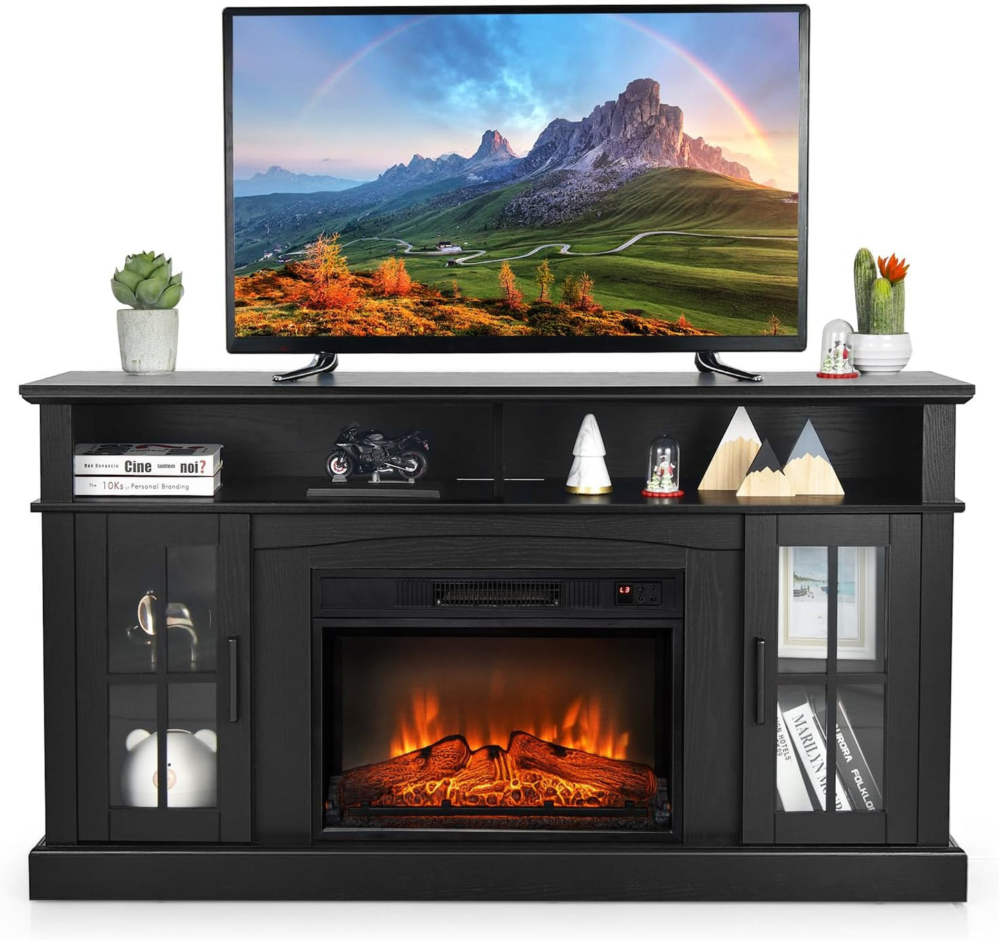 Cozy & Stylish 1400W Electric Fireplace TV Stand 