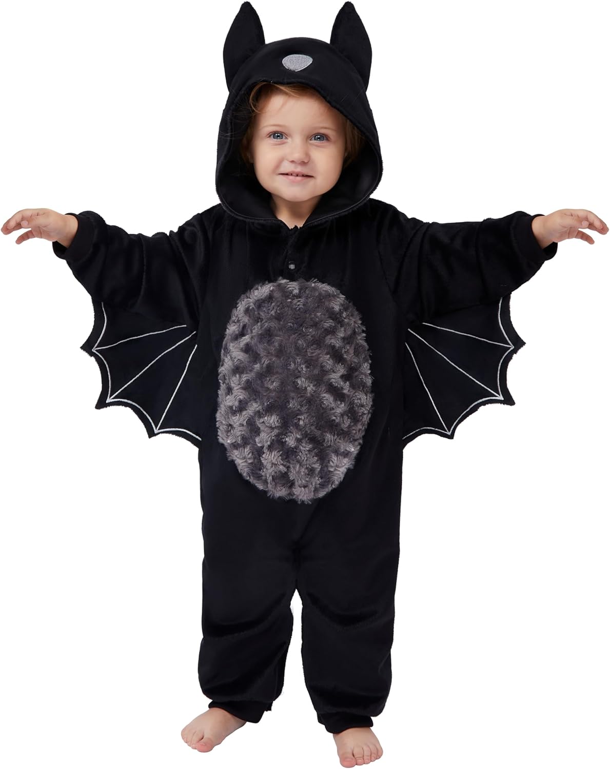 Adorable Baby Black Bat Costume for Halloween Dress Up Fun