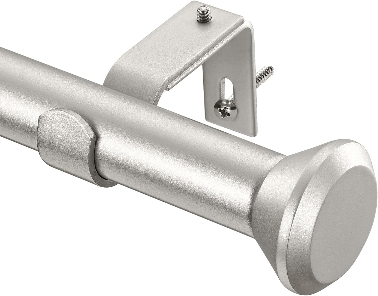 Adjustable Heavy Duty Silver Curtain Rod - SIMEWIN