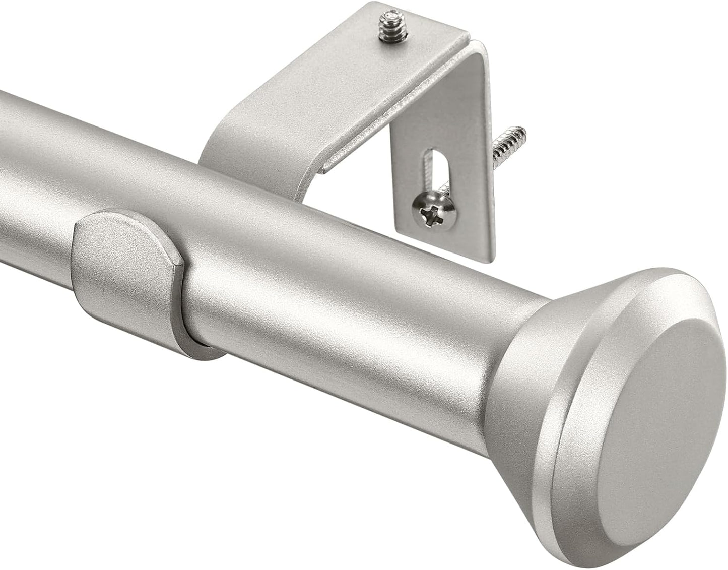 Adjustable Silver Curtain Rods - Strong & Stylish 66-120