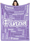 Personalized Flannel Blanket 50x60 in - Custom Name Throw for Teens