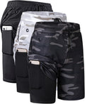 JWJ Men's 2 in 1 Workout Running Shorts 7 in Lightweight Athletic this