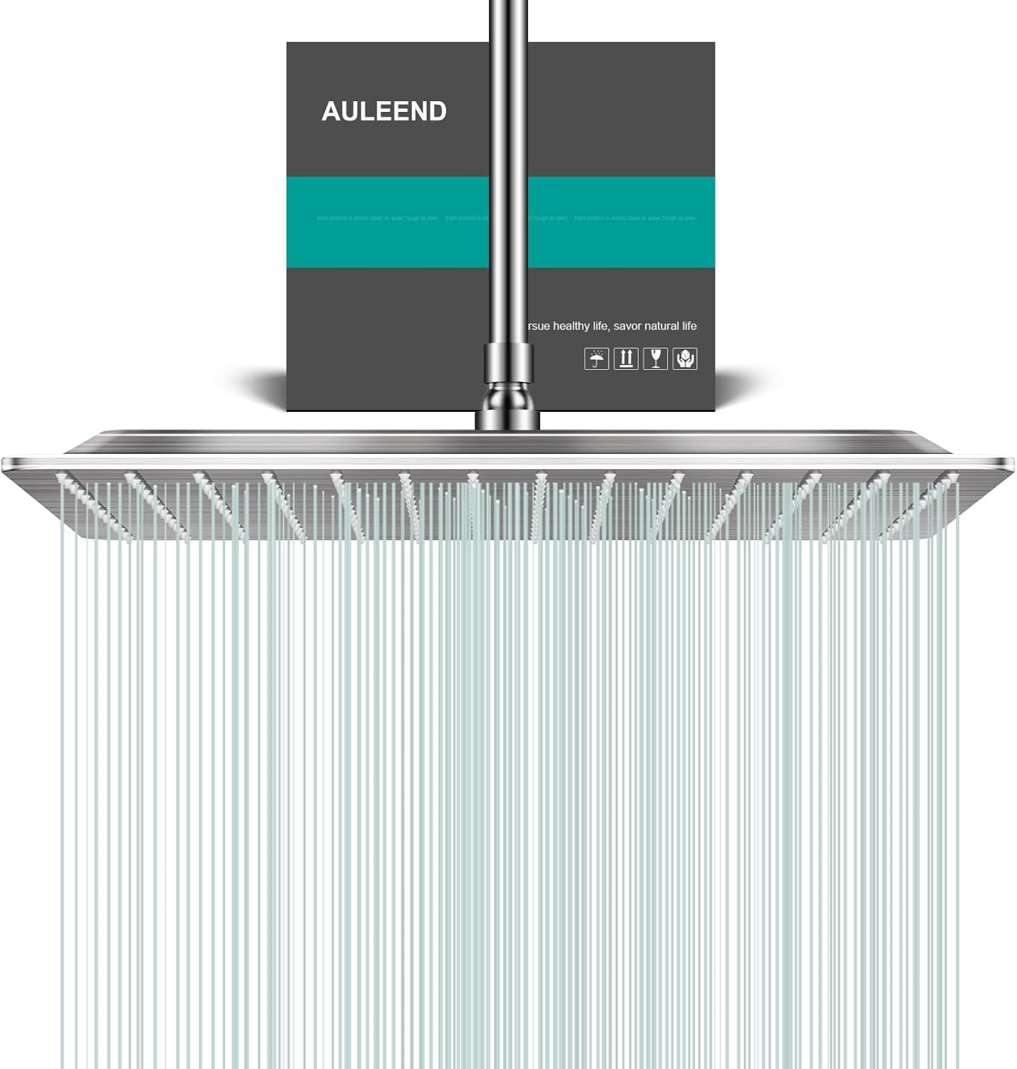 Square Rain Shower Head, High Flow Stainless Steel, 16 in