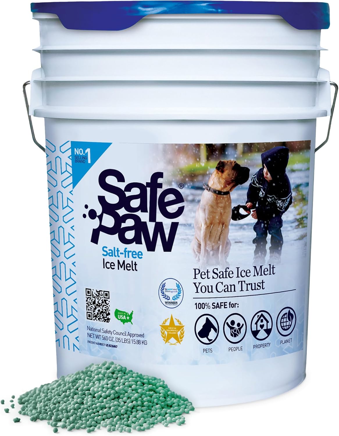 Safe Paw Pet-Safe Ice Melt - Dog-Friendly Deicer 35 Lbs