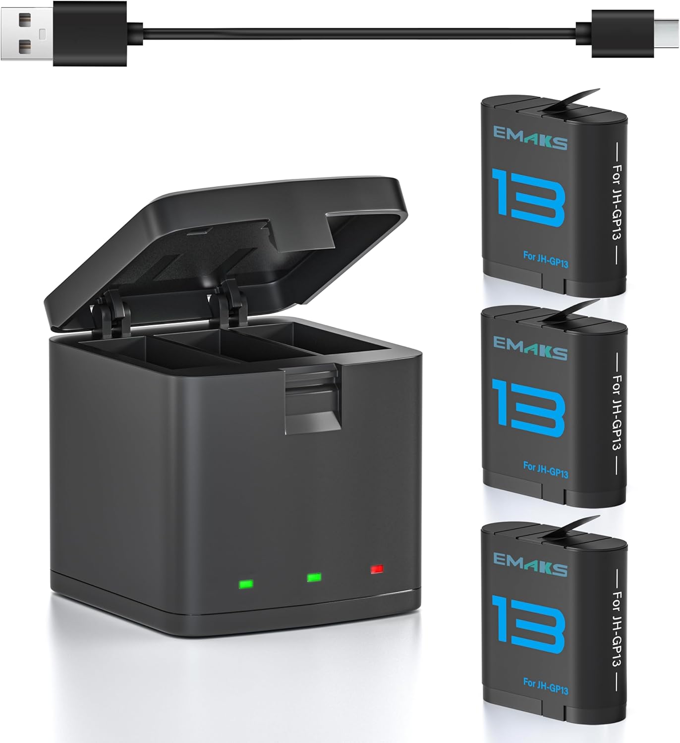 Rechargeable Battery and Charger for GoPro Hero 13 Accessories
