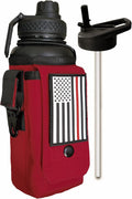 32 Oz Insulated Battle Bottle with Removable Sleeve - Thin Red Line