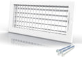 Adjustable Double Deflection HVAC Air Register 16x8 Face - Quiet Fit