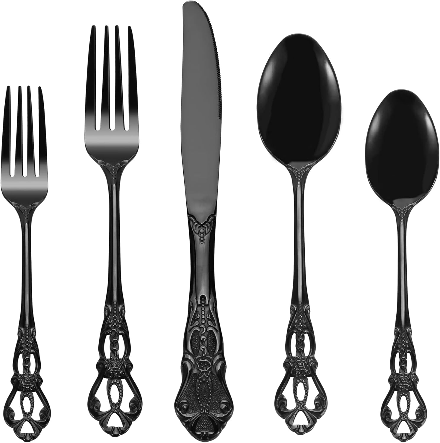 Runfly Gorgeous Retro Black Stainless Steel Flatware Set Review