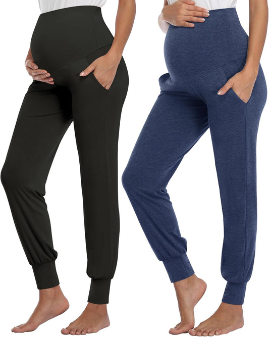 Stretchy Lounge Workout Sweatpants for Maternity Comfort