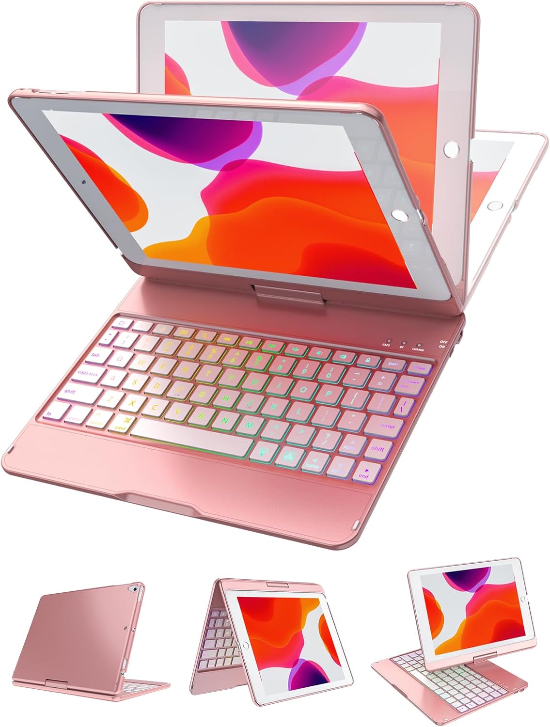 iPad 6th Generation Case with Keyboard - 10 Color Backlight