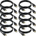 4K HDMI Cable 10FT 10-Pack - High Speed HDMI 2.0 Cables