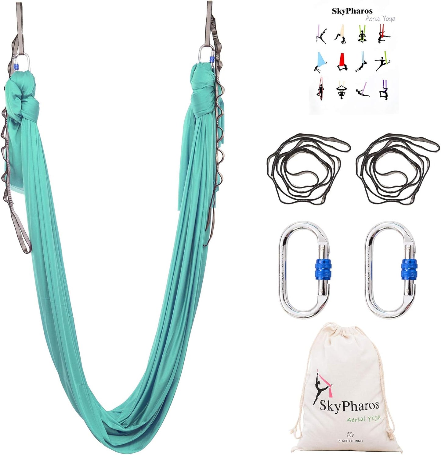 5.5 Yards Aerial Silks Yoga Swing Set for Fitness and Fun