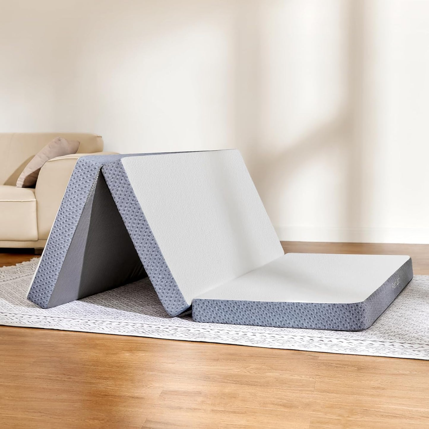 Sweetnight 4-Inch Tri-Fold Mattress for Travel and Home Use