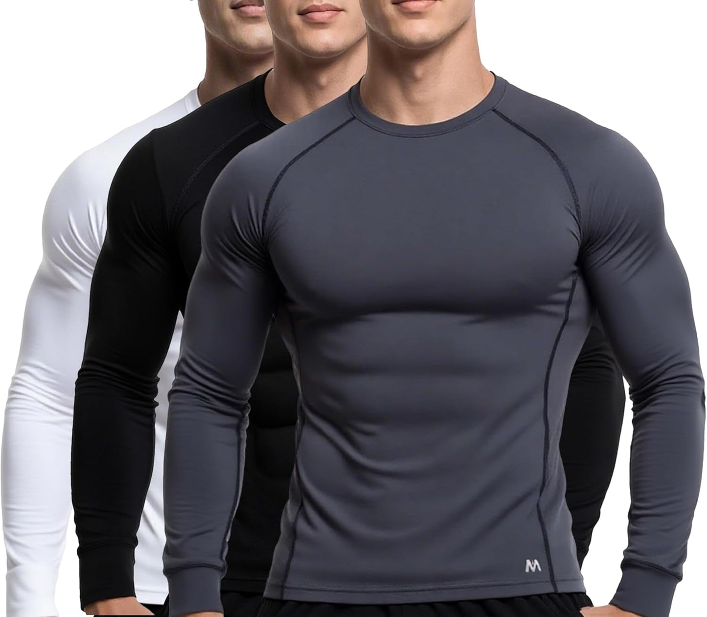 MagnaMan Men's Compression Shirts 3-Pack for Ultimate Comfort